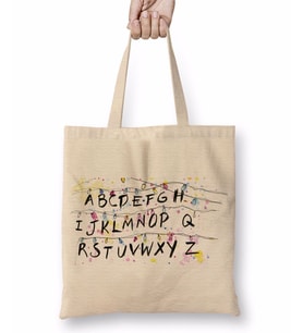 Stranger Things Alphabet Christmas Lights Bez Çanta Uzun Saplı