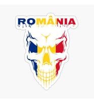 Warrior spirit of Romania Sticker Etiket Yapıştırma 19CM