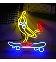 Kaykaylı Muz Neon Led Tabela