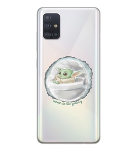 Samsung Galaxy A51 Uyumlu Yoda Tasarımlı Şeffaf Telefon Kılıfı