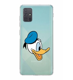 Samsung Galaxy A71  Kamera Korumalı  Kapak Donald Duck Tasarımlı  Şeffaf Kılıf