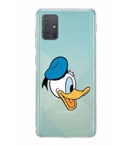 Samsung Galaxy A71  Kamera Korumalı  Kapak Donald Duck Tasarımlı  Şeffaf Kılıf