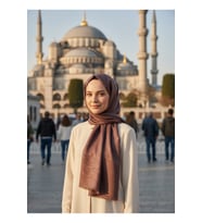 Zebra Desenli Jakarlı Eşarp – Yumuşak Dokulu, Kaymaz, Günlük ve Şık Tesettür Eşarp 100 x 100 cm