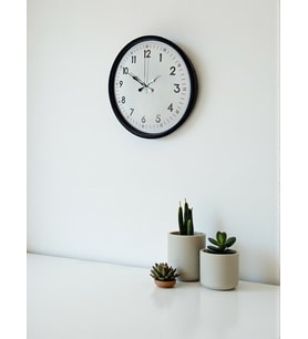 36 Cm Siyah Dekoratif Duvar Saati (Standart)