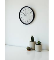 36 Cm Siyah Dekoratif Duvar Saati (Standart)