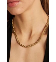 Rope Chain Gold Kolye Standart
