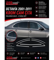 Skoda Octavia 2001 - 2011 Krom Cam Çerçevesi 4 Parça