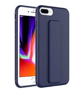 Apple iPhone 8 Plus Kılıf Zore Qstand Katlanabilir Standlı Kılıf (Lacivert)