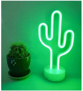 Neon Işık Gece Lambası Ev için Neon Lamba Düğün Parti Dekoru için Duvar Dekoru Kaktüs Tasarımlı