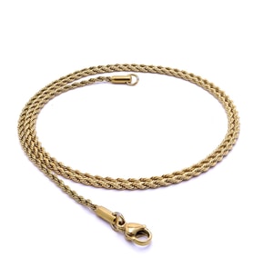 Moncuk Design Sarmal Halat Çelik Kolye 2Mm 3351CEK023