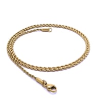 Moncuk Design Sarmal Halat Çelik Kolye 2Mm 3351CEK023