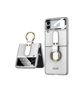 Samsung Galaxy Z Flip 3 Uyumlu Kılıf Zore Flip Ring Kıpta Kapak
