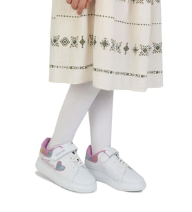 Skuaıter 011Mc Byz-Lila Kız Çocuk Sneaker Spor Ayakkabı (Beyaz)