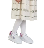 Skuaıter 011Mc Byz-Lila Kız Çocuk Sneaker Spor Ayakkabı (Beyaz)