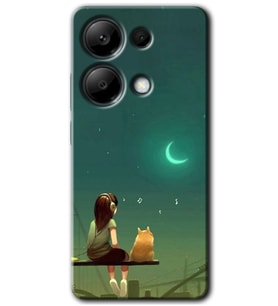 Poco M6 Pro Kılıf HD Desen Baskılı Kılıf - Kedili Kız