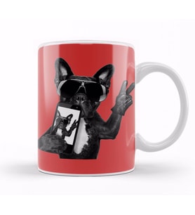 The French Bulldog Kupa Bardak Porselen