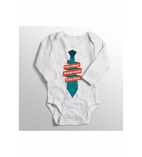 Unisex Bebek Beyaz Canım Babam Babalar Günün Kutlu Olsun Baskılı Zıbın
