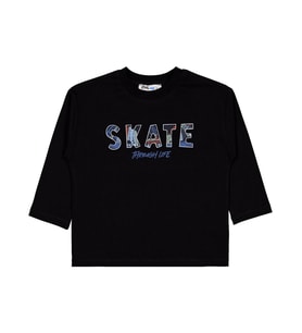 Civil Boys Skate Gofre Baskılı 2-5 Yaş Sweatshirt - Siyah