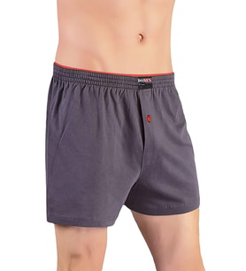 6 Adet Donex Erkek Pamuklu Düz Renk Penye Boxer 2303 (Füme)