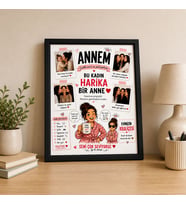 Kişiye özel hazırlanan fotoğraflı anne çerçevesidir.