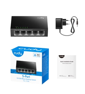CUDY FS105 5 PORT 10/100 YONETILEMEZ DESKTOP SWITCH METAL KASA