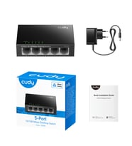 CUDY FS105 5 PORT 10/100 YONETILEMEZ DESKTOP SWITCH METAL KASA