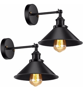 RİOLİGHT RETRO MAFSALLI HAREKETLİ BAŞLIK METAL APLİK ÇAP: 22CM NOT: 1ADET FİYATIDIR. (Siyah - Beyaz)