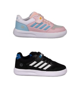 Bestof 074  Çocuk Cırtlı Sneaker Ayakkabı (Pudra)