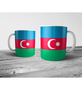 Pixxa Azerbaycan Bayrağı - Az?rbaycan Kupa Bardak Model 1