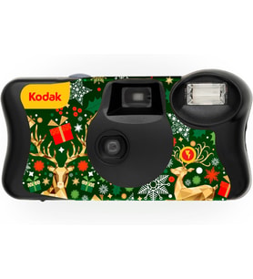 Kodak Funsaver Flash Chrismes 39 poz Özel seri Sınırlı üretim Tek kullanımlık analog fotoğraf makinesi