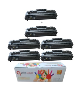 HP Çipli CE505A 5 + 1 Ekonomik Paket Garantili Uyumlu Toner P2030 P2035 P2035n P2055 Muadil Toner (Siyah)