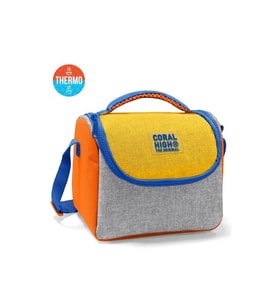 CORAL HIGH 37121 GRİ SARI DESENLİ THERMO BESLENME ÇANTASI