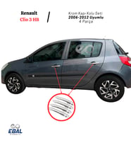 Renault Clio 3 Hb Krom Kapı Kolu Seti 2006-2012 Paslanmaz Çelik