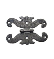 Antika Tarz Dekoratif Pirinç Kelebek Menteşe - 63x45 mm, Oksit