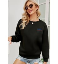 Unisex Back Baskılı Bisiklet Yaka Sweatshirt (Siyah)