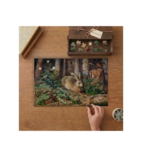 Ormandaki Tavşan - Hans Hoffmann Tasarımı 240 parça Ahşap Puzzle Ahşap Kutuda MP03888