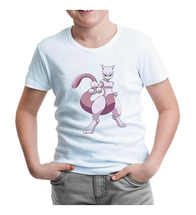 Pokemon Go - Mewtwo Beyaz Çocuk Tshirt