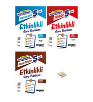 5. Sınıf Güçlendiren Matematik Türkçe ve Sosyal Bilgiler Etkinlikli Soru Bankası 3lü Set