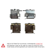 LEOPARTS Corolla AE101 1.6 1992-1997 / AE111 1.6 1998-2001 Ön Fren Balata Sacı 04947-33130