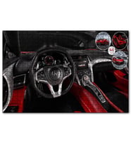 Cakapuzzle Kırmızı Acura NSX Kokpit  Puzzle Yapboz MDF (Ahşap) (120 Parça)