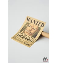 One Piece Bartolomeo Wanted Poster, Çerçevesiz Yüksek Kalite Duvar Afişi - Anime
