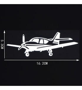 Pervaneli Tek Motorlu Uçak Sticker Yapıştırması 16CM beyaz