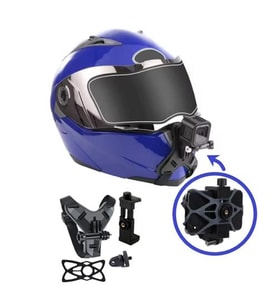 Motobir Motosiklet Kask Çene Bağlantılı Telefon ve Aksiyon Kamera Tutucu Full Set