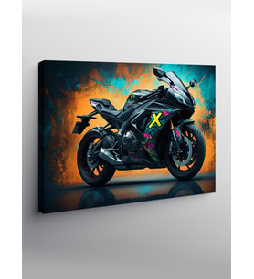 Kanvas Tablo Siyah Spor Motor