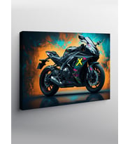 Kanvas Tablo Siyah Spor Motor