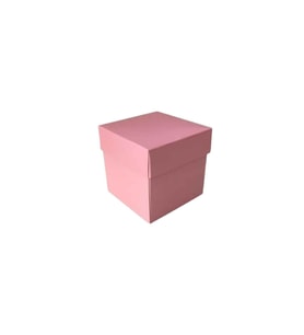 Komple Karton Kutu Düz Renk 6X6X6 CM (25 Adet)  Pembe