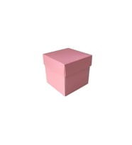 Komple Karton Kutu Düz Renk 6X6X6 CM (25 Adet)  Pembe
