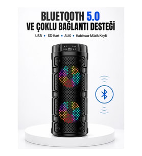 Mey İthalat® Kompakt ve Şık Tasarımlı Taşınabilir Hoparlör Yeni Nesil