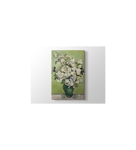 Vincent Van Gogh Beyaz Vase Of Roses Tablo 70 X 70 cm