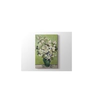 Vincent Van Gogh Beyaz Vase Of Roses Tablo 70 X 70 cm